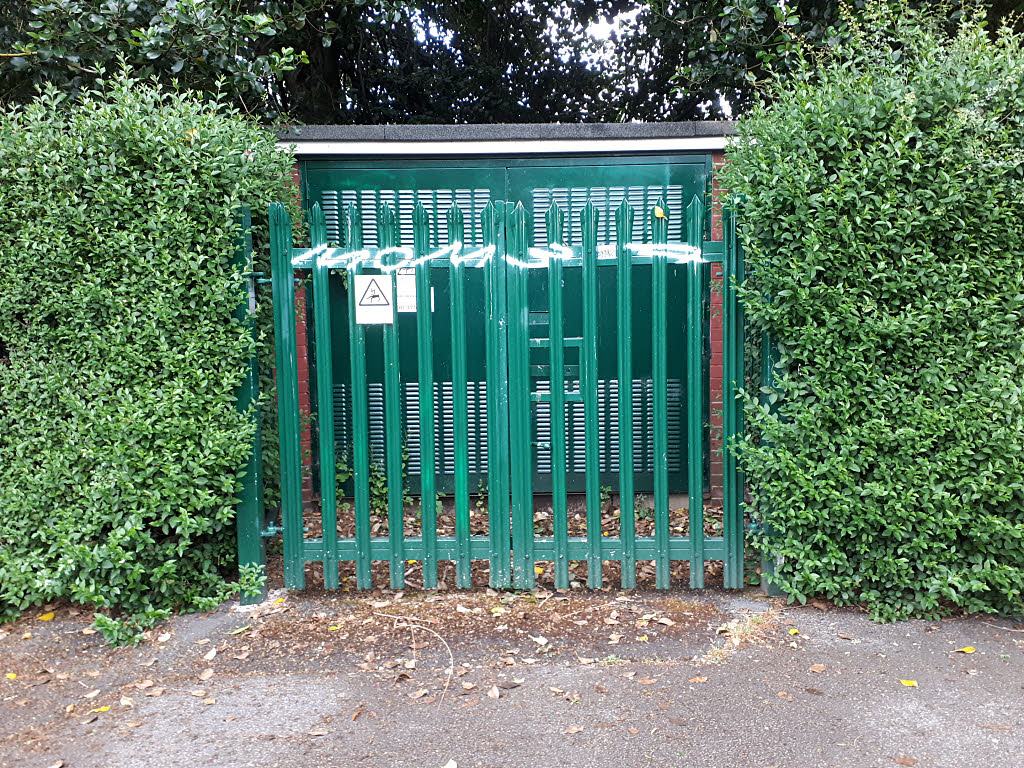 An electrical substation at Burley Park