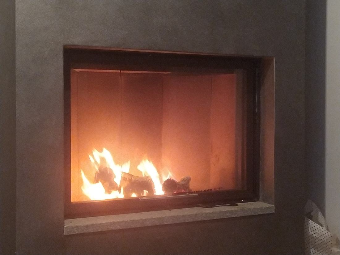 A fireplace