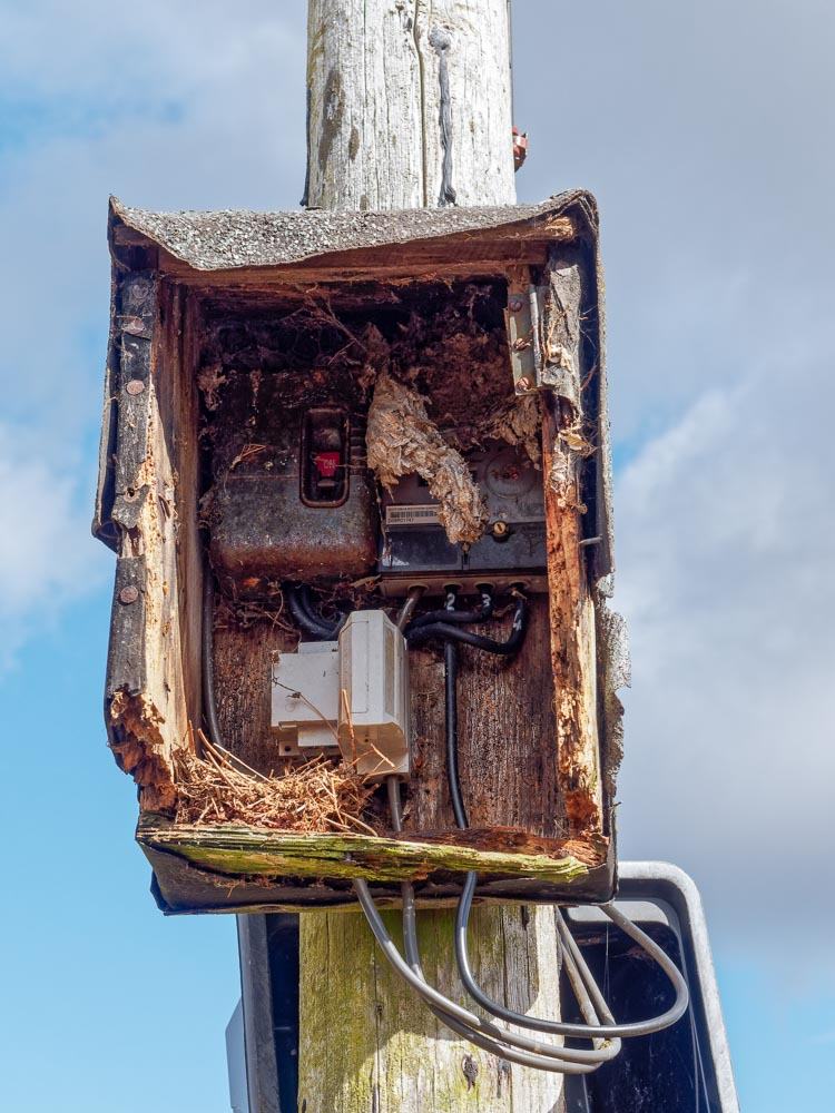 An electricity meter box